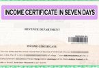 Income Certificate in 7 days Telangana Andhra Pradesh states