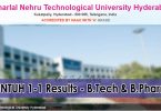 JNTUH 1-1 Results - B.Tech and Bpharm