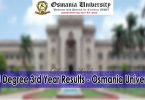 OU Degree 3rd Year Results - Osmania University
