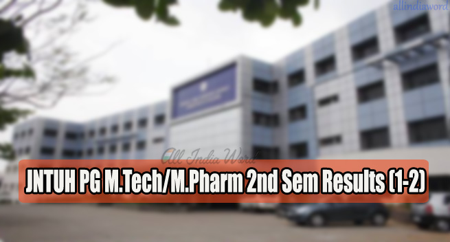 jntuh mtech mpharm results 2018